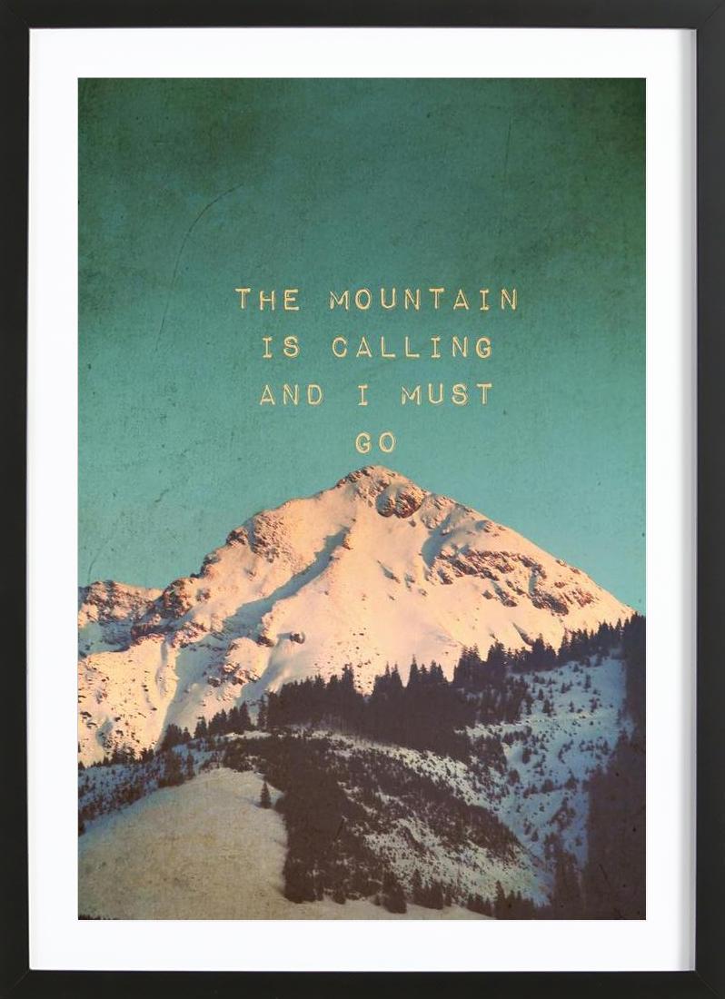 Mountain is calling - Framed Premium Poster Portrait